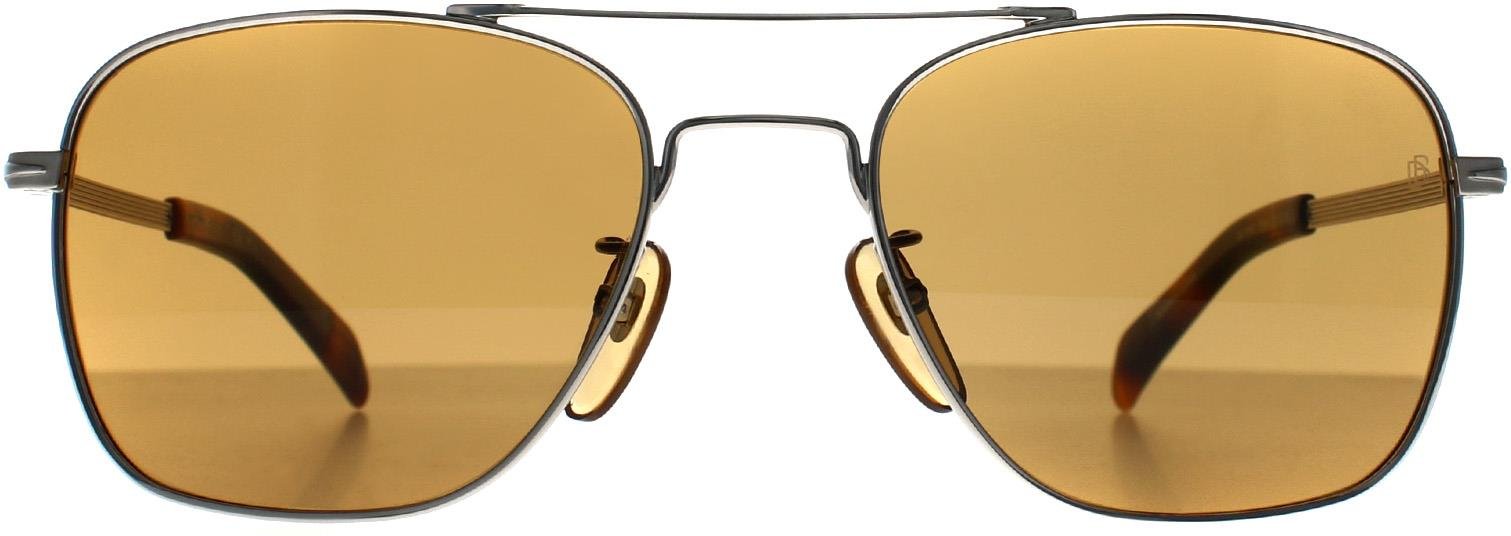 David Beckham Aviator Herren Palladium Grau Braun DB 7019/S