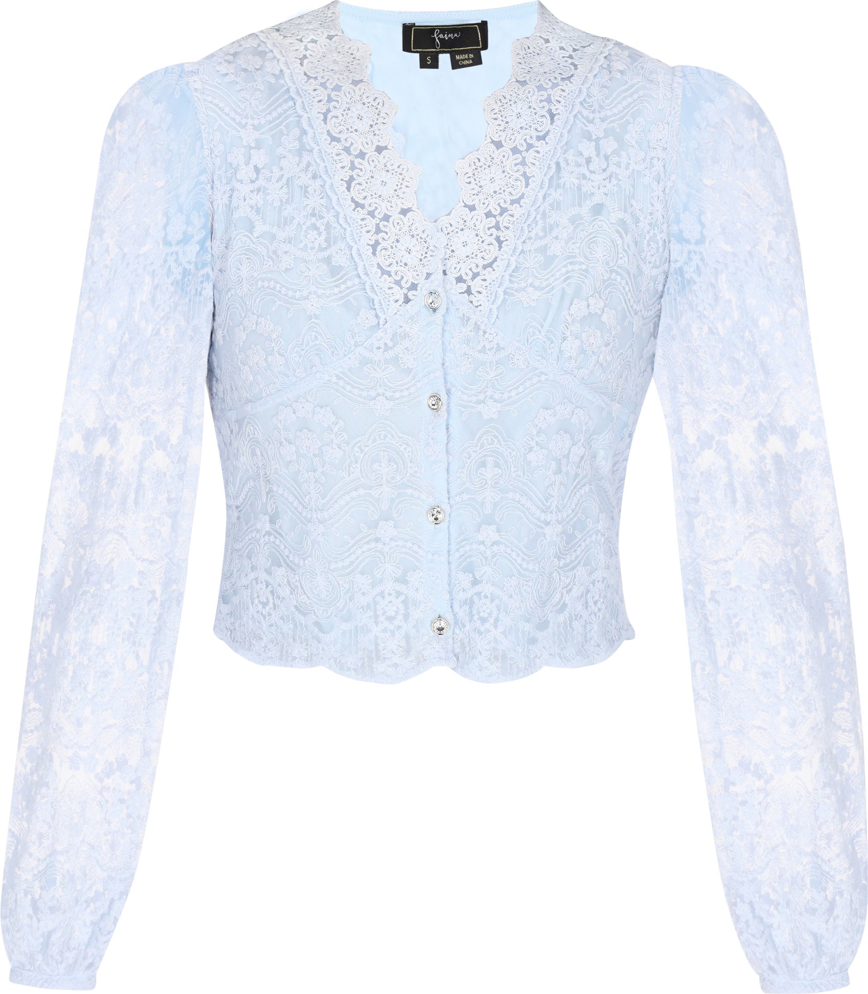 Faina Bluse Frauen hellblau