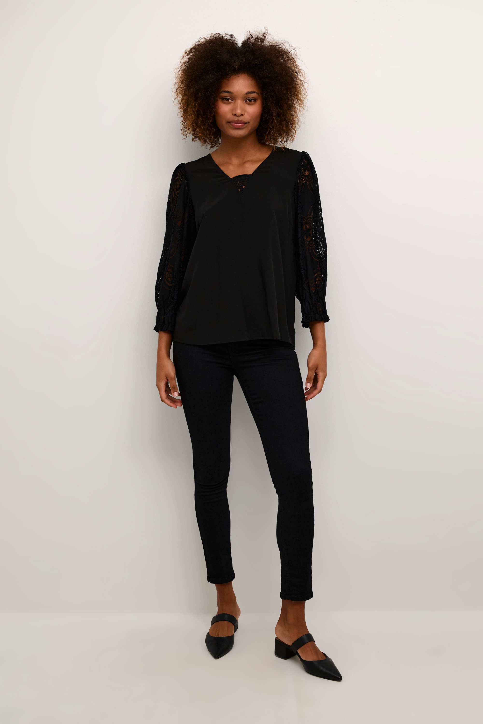 Langarm-Bluse Relaxed fit Blac