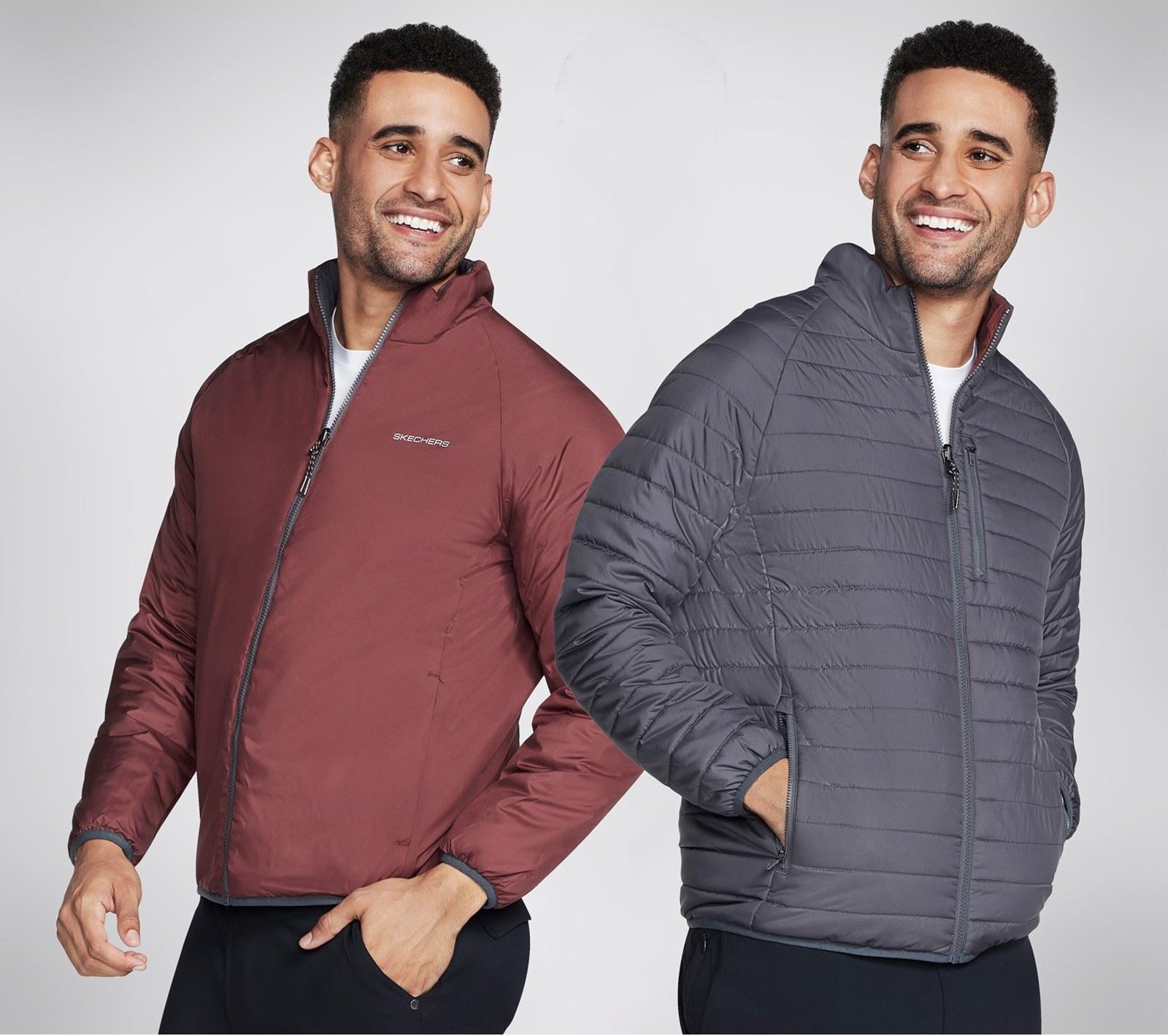 Skechers Performance Go Shield Altitude Wendeweste Herren Schwarze Daunenjacke