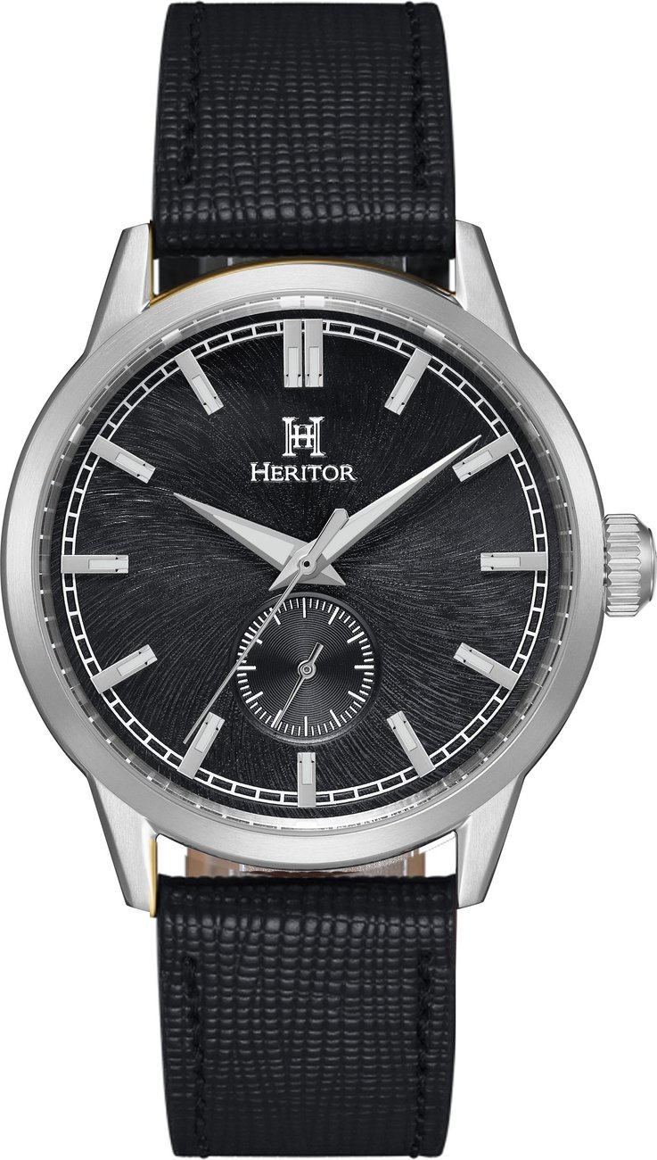 Heritor Automatikuhr Argento mit Lederarmband