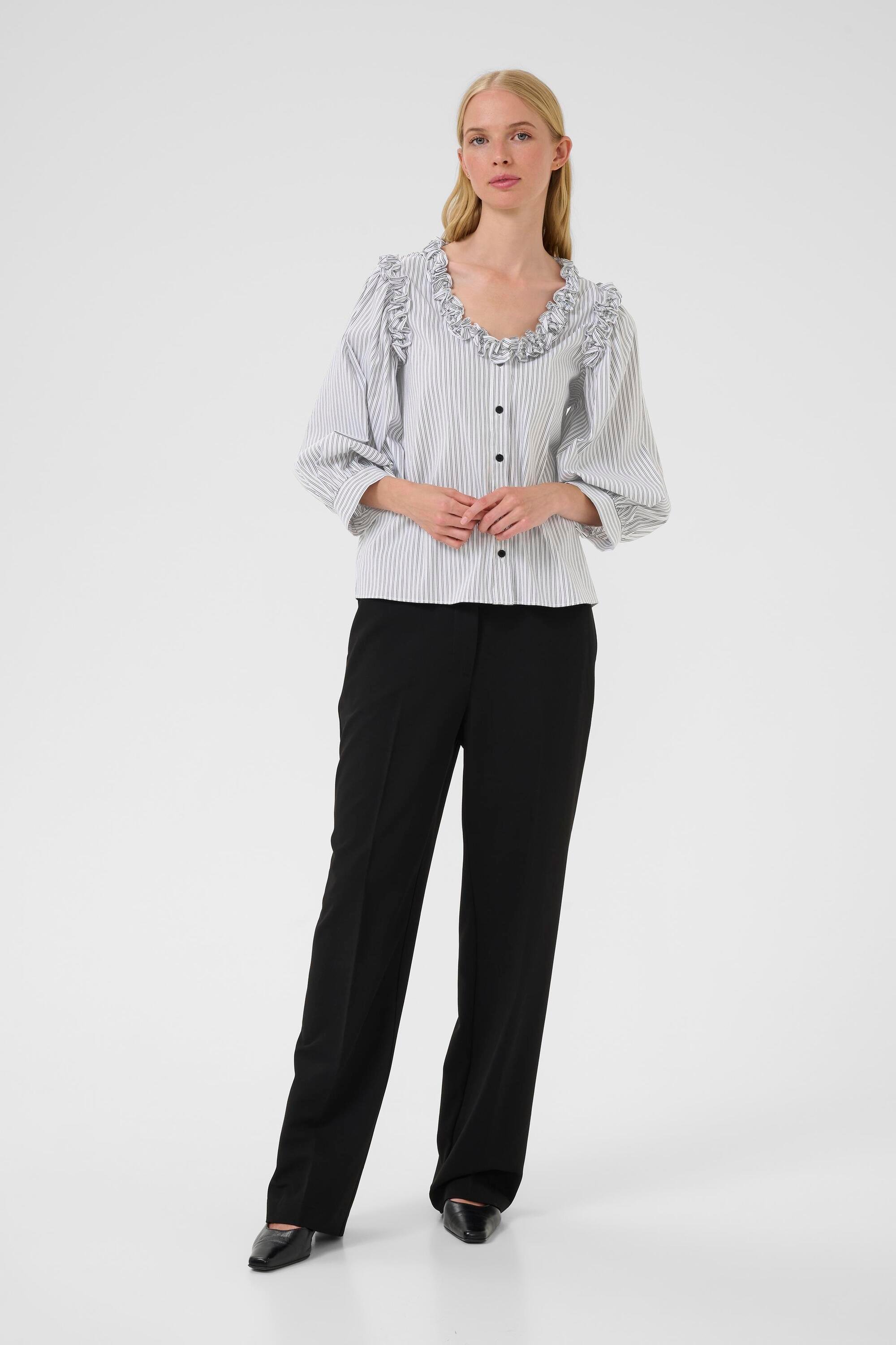 Langarm-Bluse KBBeatrice Feminine white black