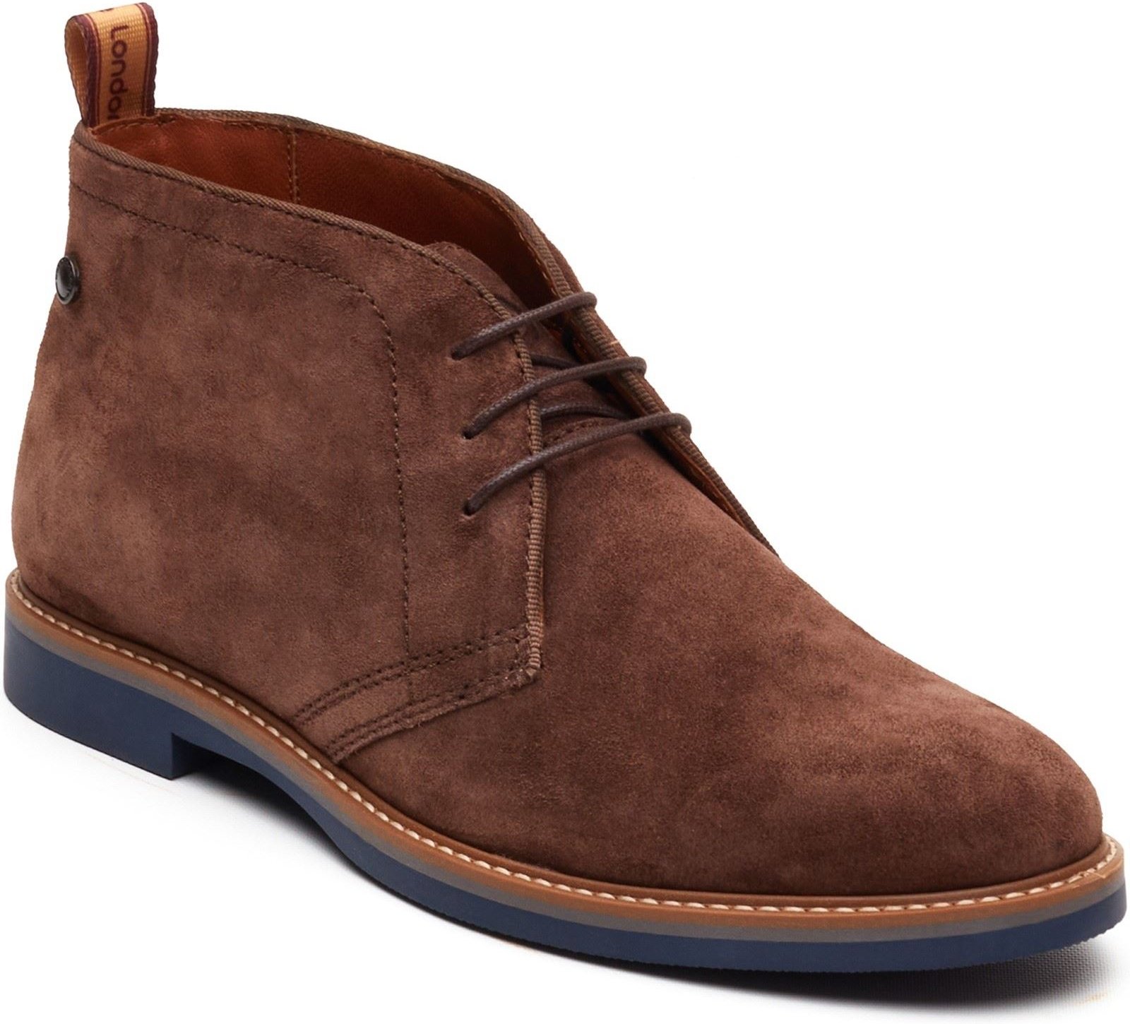 Base London Carlton Chukka Lederschuhe für Herren in Braun