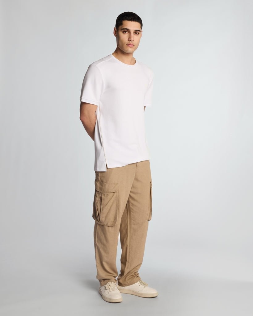 Thumbnail - Lyle & Scott Cargohose aus Baumwollleinen – Sand