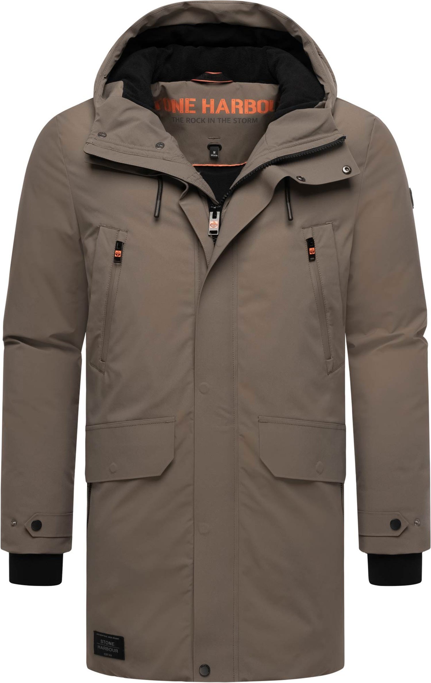 Stone Harbour Herren Winterparka Kitraan mit Magnetverschluss & Fleecefutter
