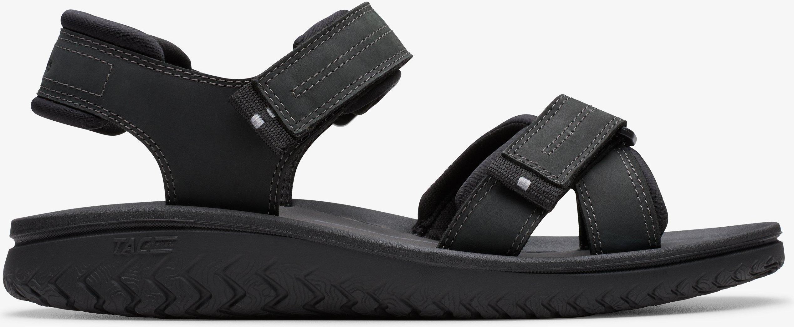 Wesley Shore Schwarze Leder Sandalen