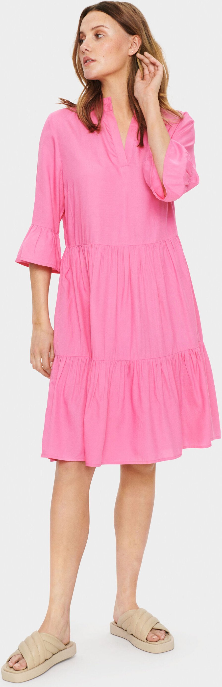 Kleid Lockere Passform pink