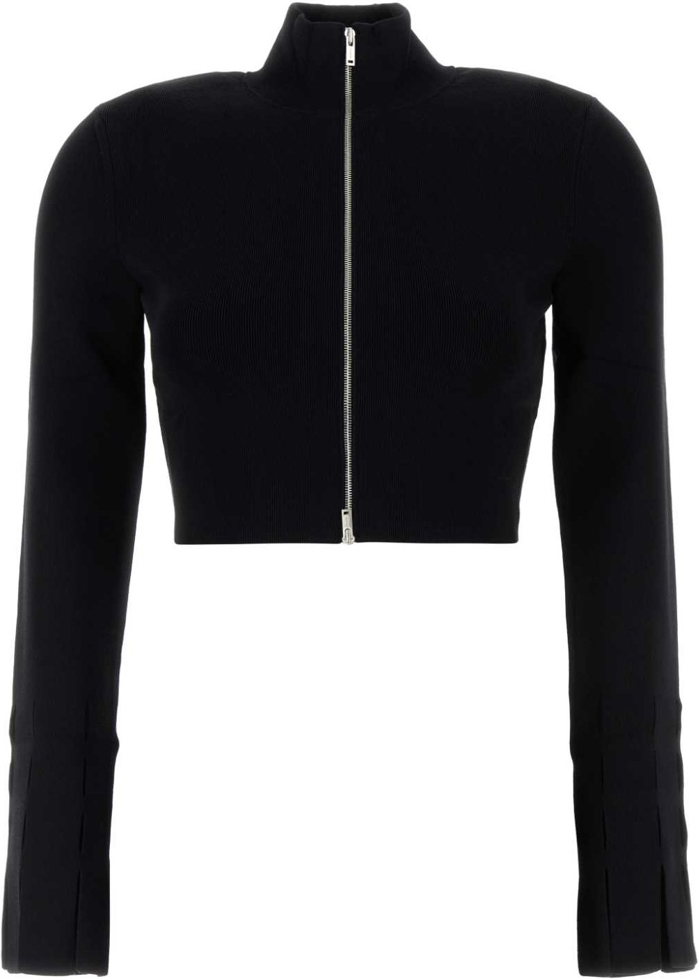 Schwarzer Stretch-Viskose-Mix Izan Cardigan