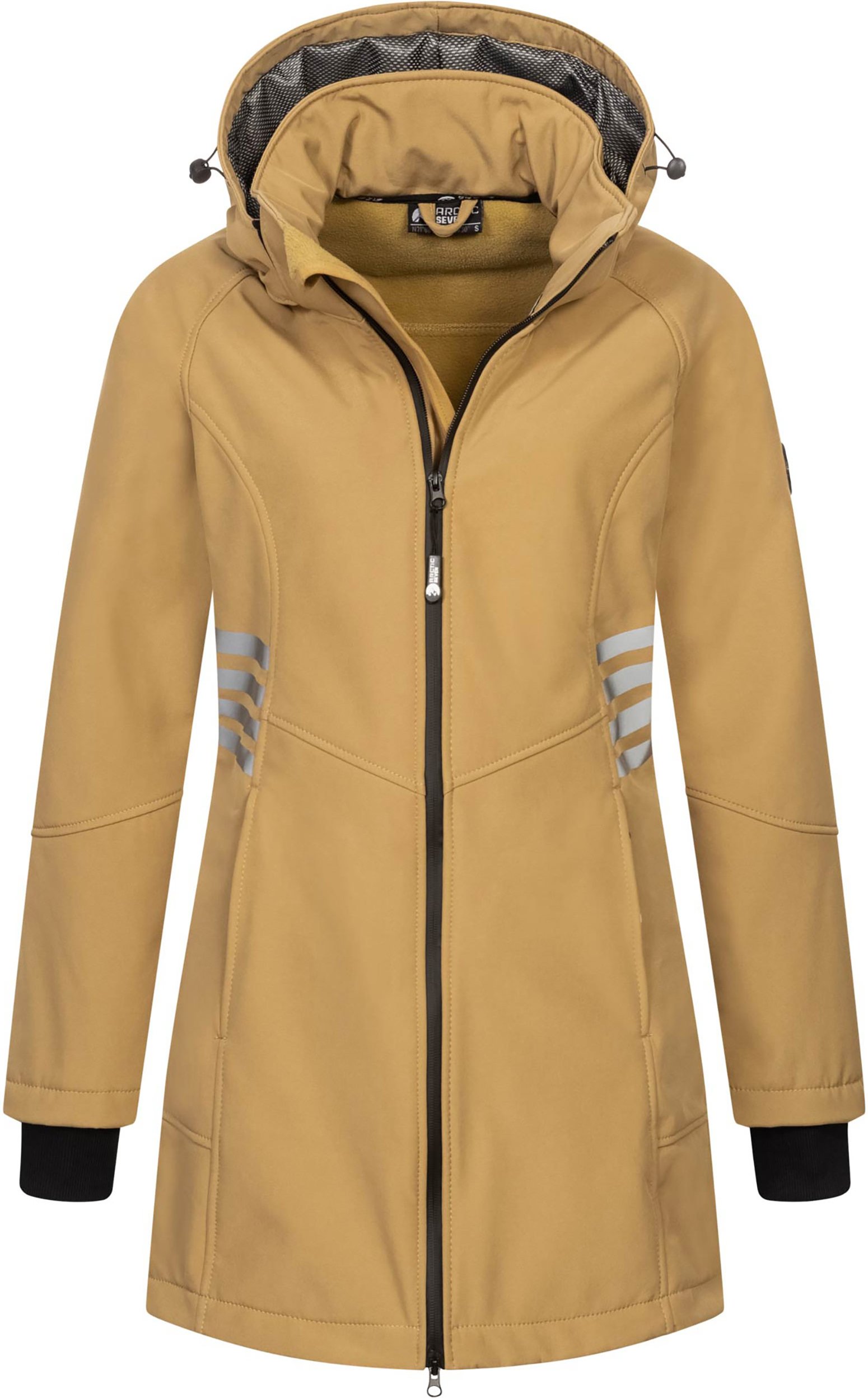 Arctic Seven Damen Softshell Jacke AS-305 – lang, wind- & wasserabweisend, reflektierend