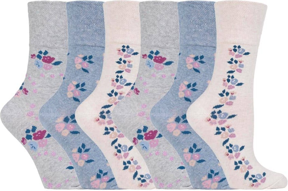 Gentle Grip - 6 Paare Damen Gentle Grip nicht elastische Socken - GG139