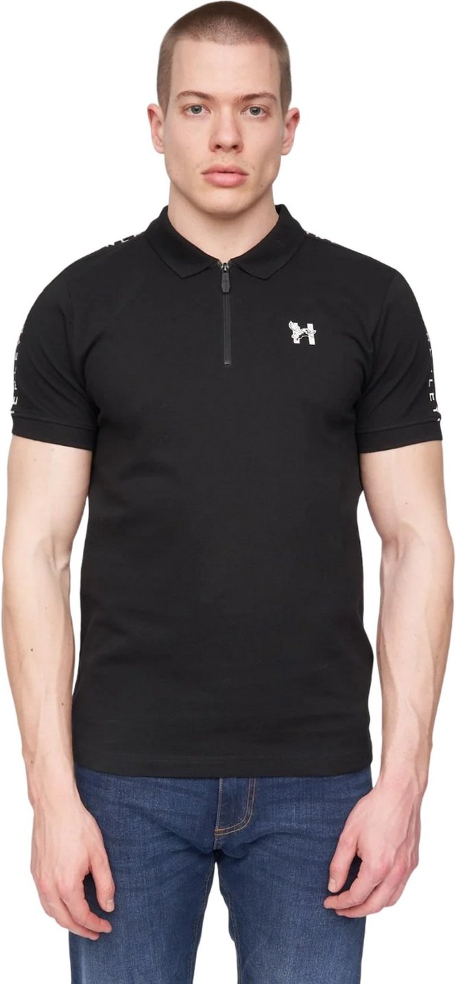 Thumbnail - Henleys - "Tapehen" Poloshirt für Herren (Schwarz)