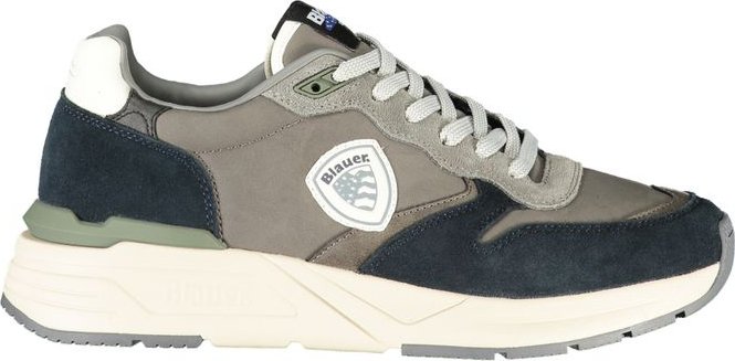 Blauer Grigio Polyurethan Herren Sneaker
