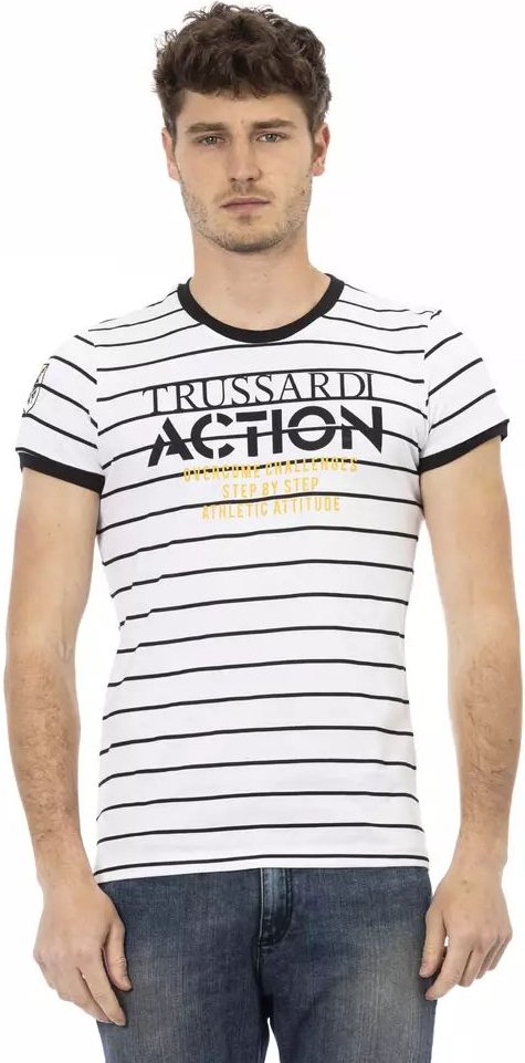 Gestreiftes Rundhals-T-Shirt