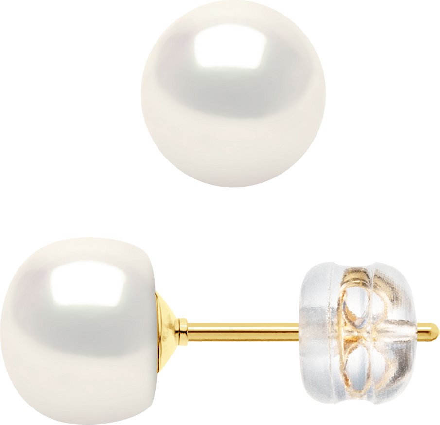 DIADEMA - Ohrringe - Echte Süßwasserperlen - Gelbgold