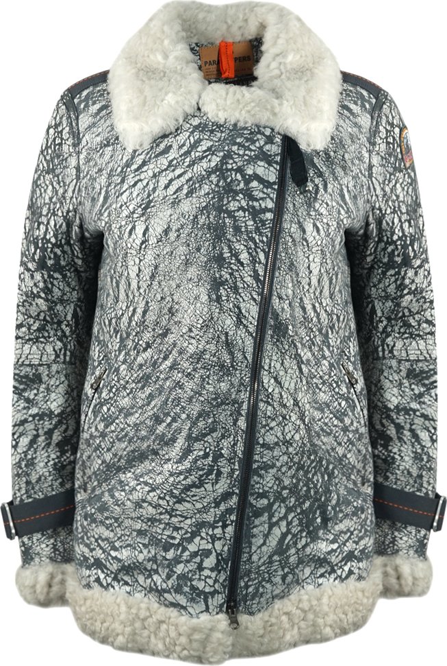 Parajumpers – Haven Shearling – Lederjacke in Neuneisengrau