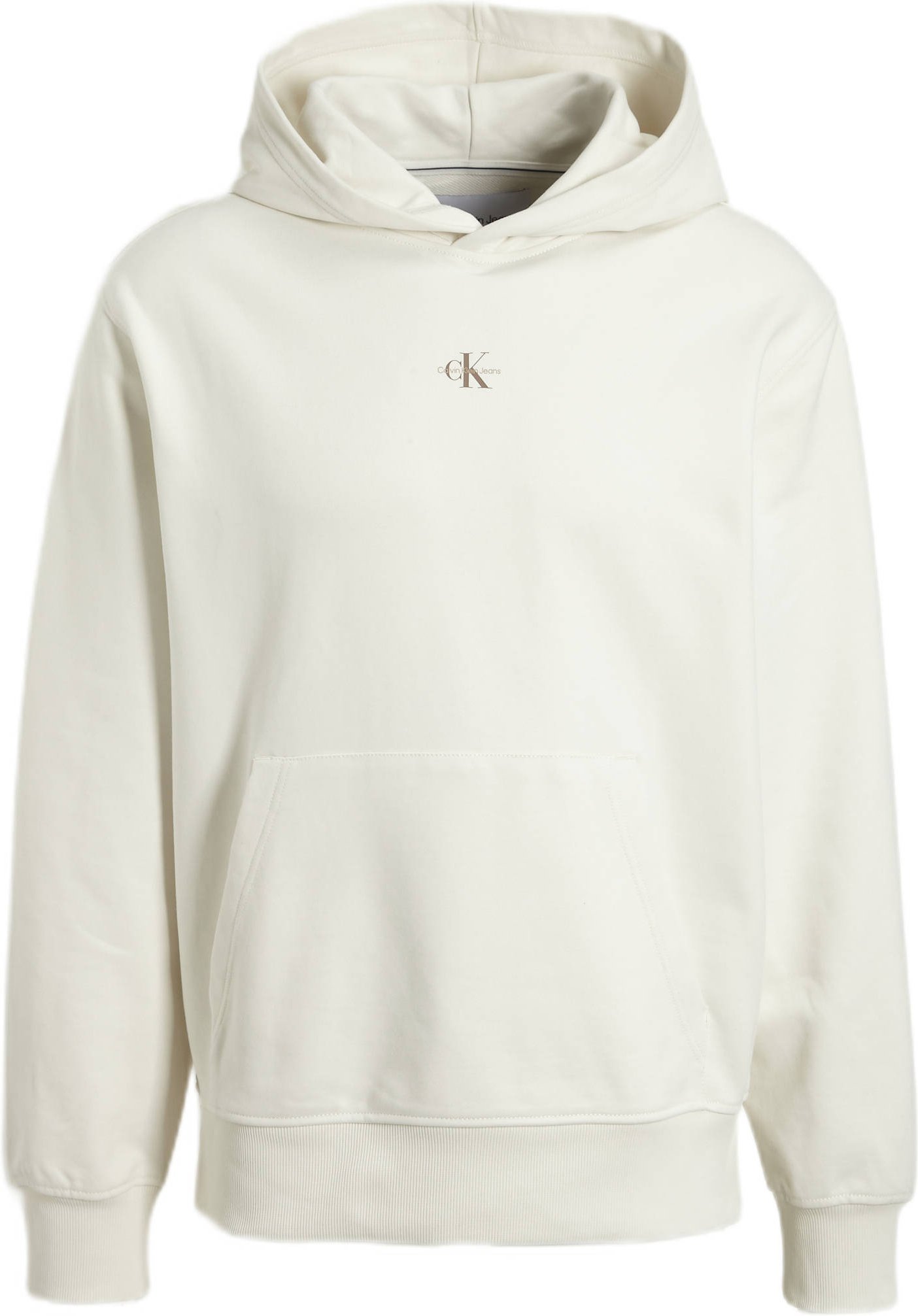 CALVIN KLEIN JEANS Kapuzenpullover Elfenbein