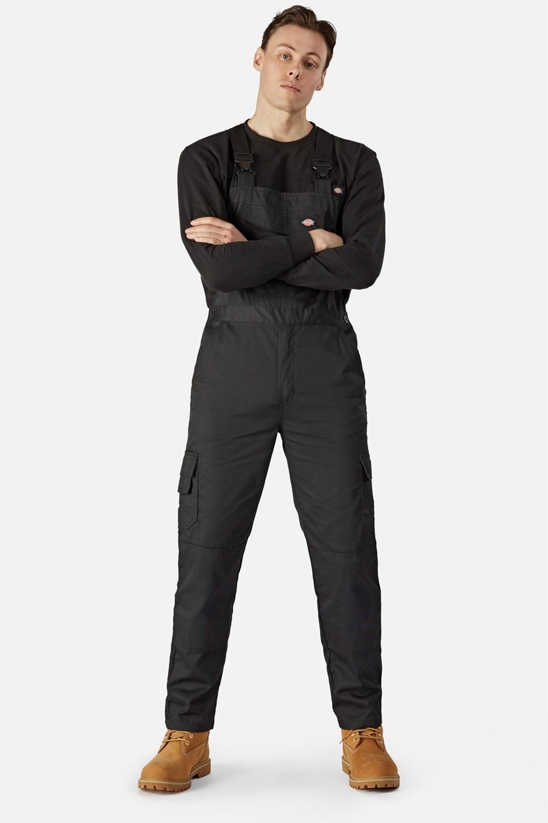 Dickies Everyday Latzhose und Träger Polyester Männer Schwarz Arbeitsoverall
