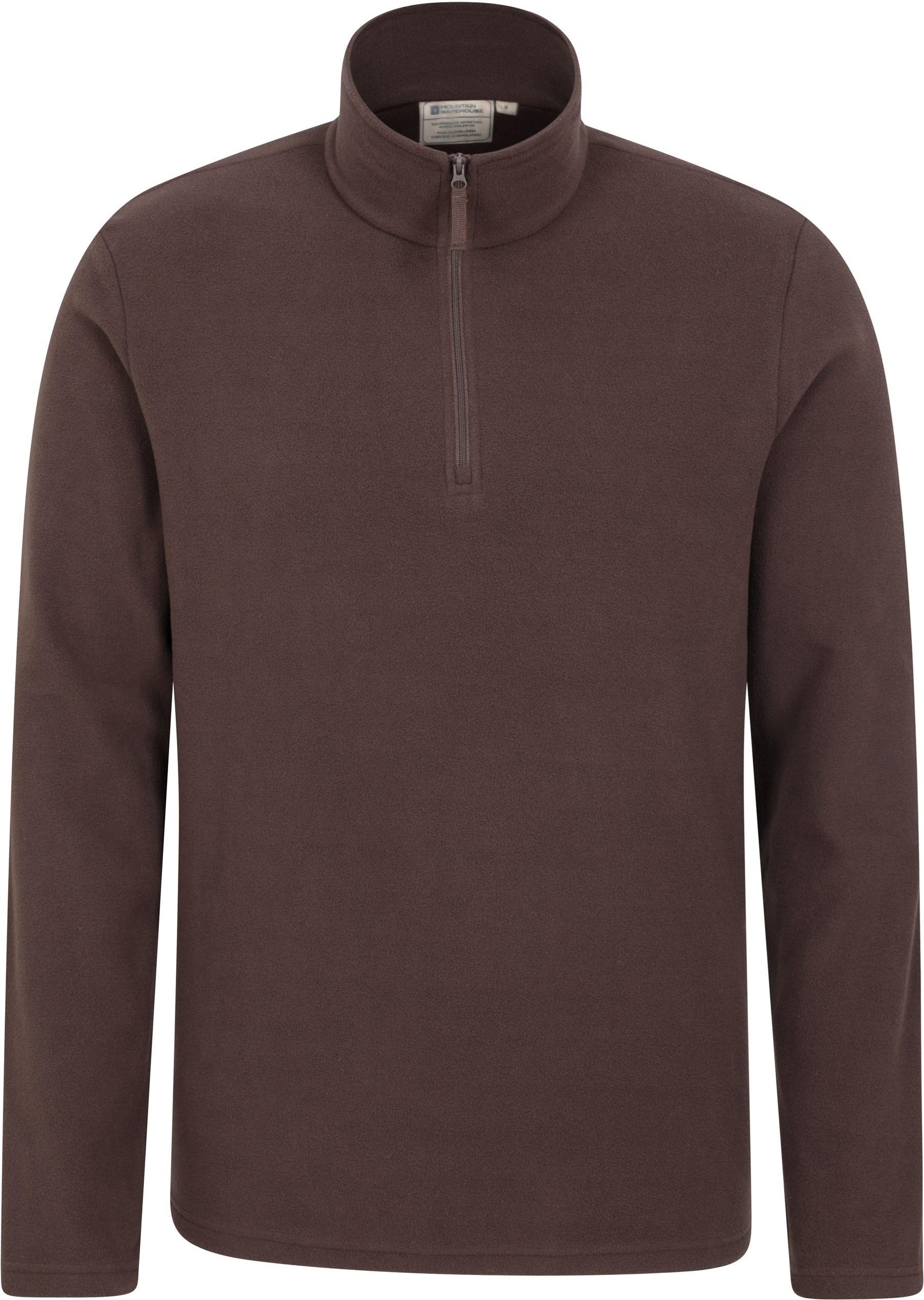 Mountain Warehouse - "Camber II" Fleece-Oberteil mit halbem Reißverschluss für Herren (Braun)