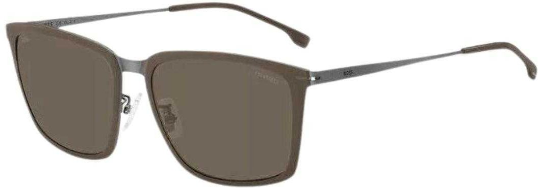 Hugo Boss - "1465 F S R80" Sonnenbrille für Herren (Dunkles Ruthenium)