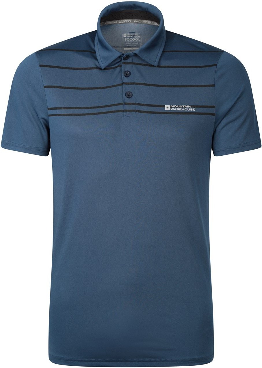 Thumbnail - Mountain Warehouse Herren Auswärts IsoCool Polo Shirt (Blau)