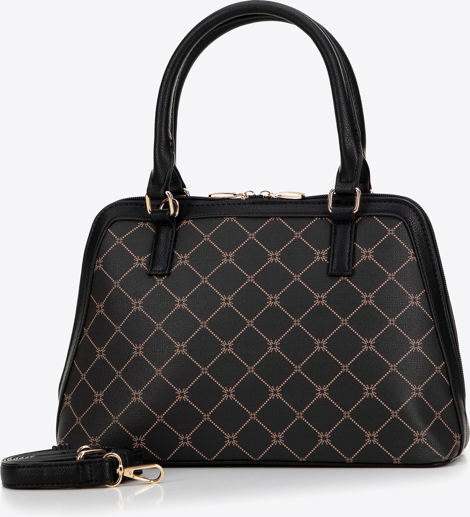 Wittchen Damen-Etui aus schwarzem Kunstleder mit Monogramm