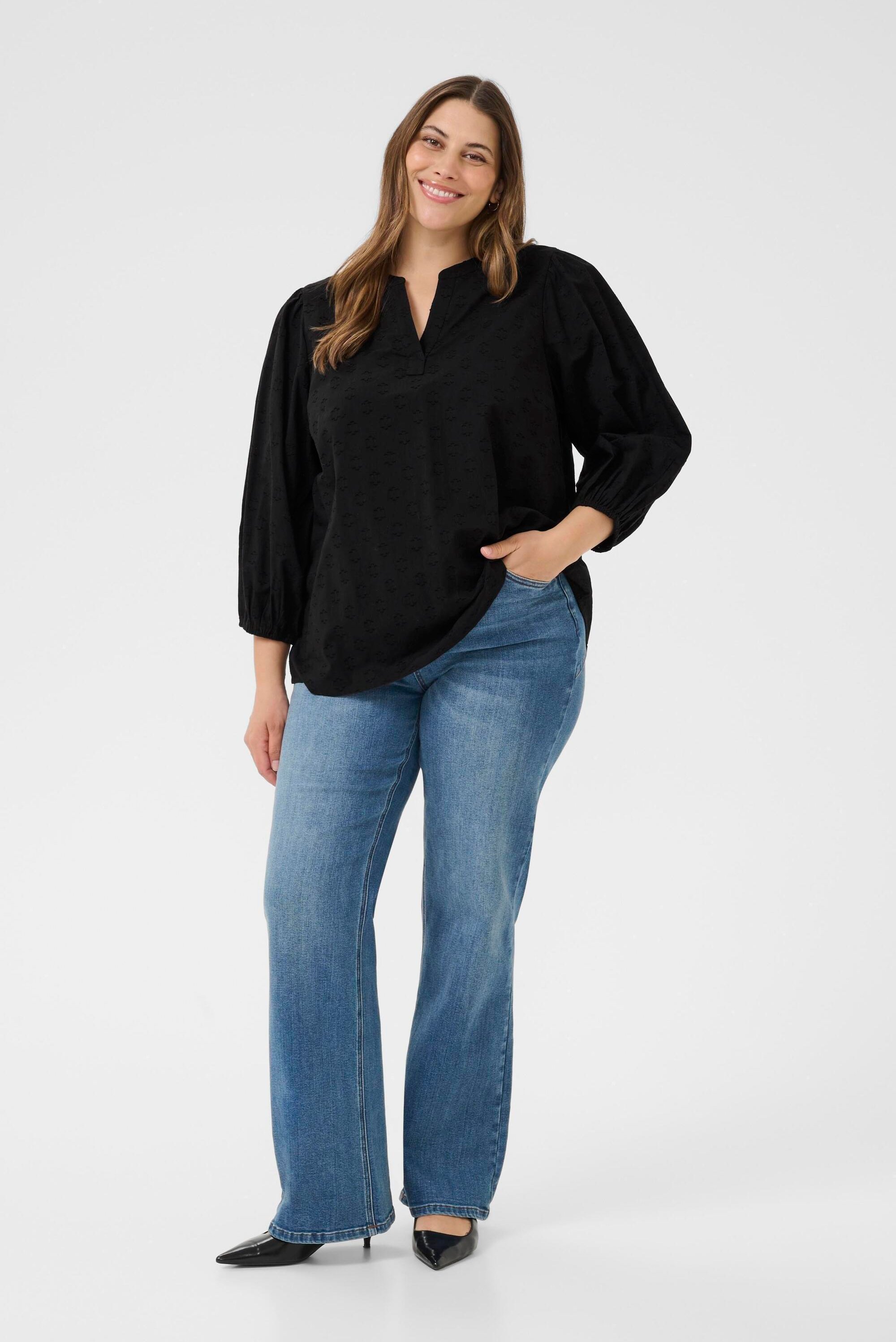 Langarm-Bluse KCloulou Langarm-Bluse Regular fit black