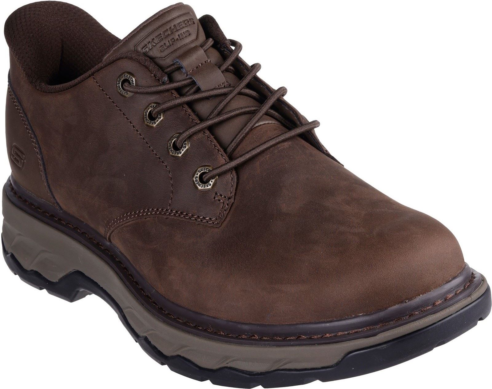 Thumbnail - Skechers Lockett Gustav Leder Herren Cocoa Schnürschuhe