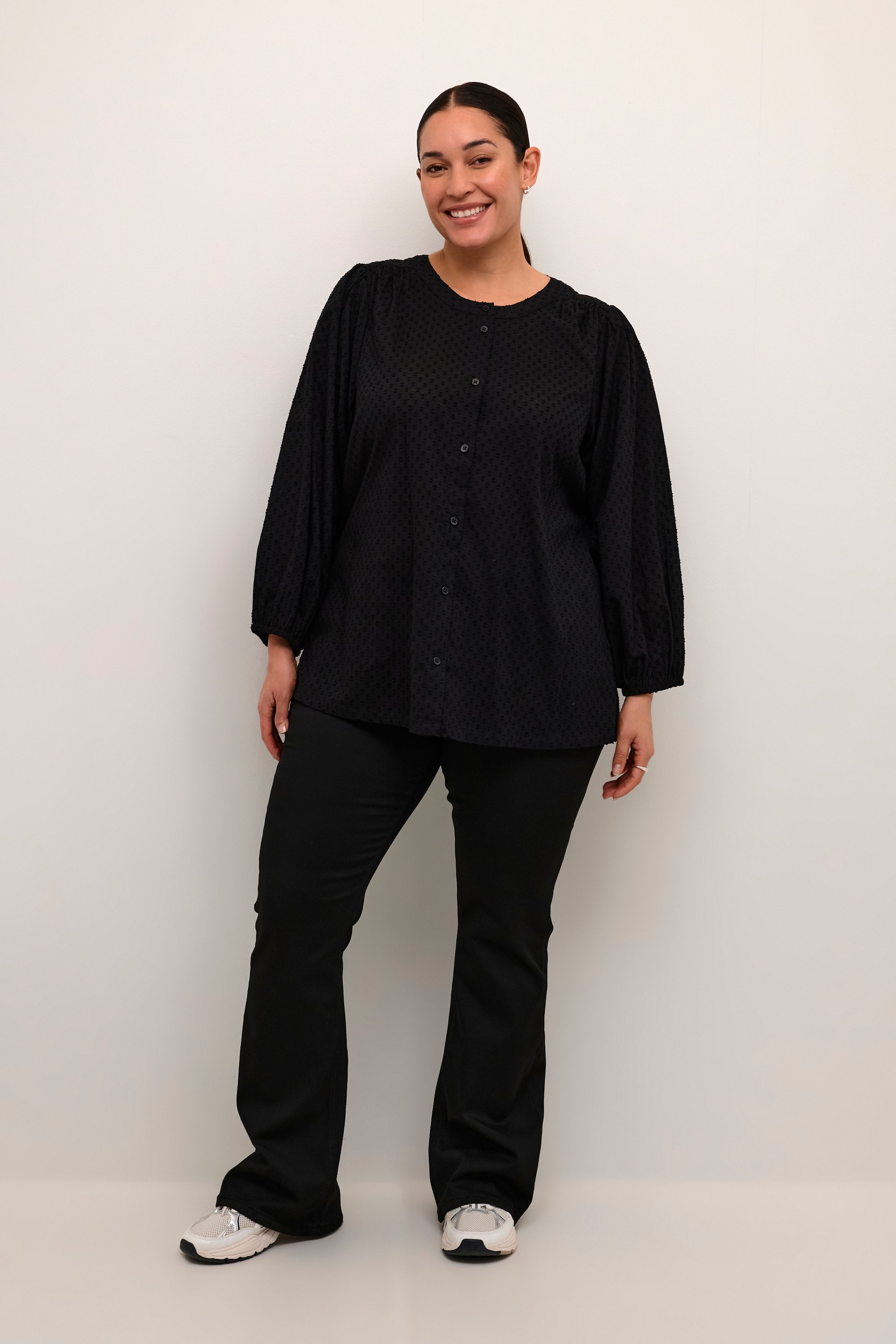 Langarm - Hemd Loose fit Black