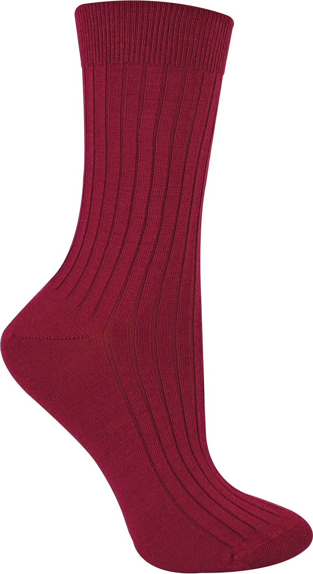 Damensocken aus Merinowolle | Steven | Dicke Outdoor-Stiefelsocken für Damen, Burgunderrot