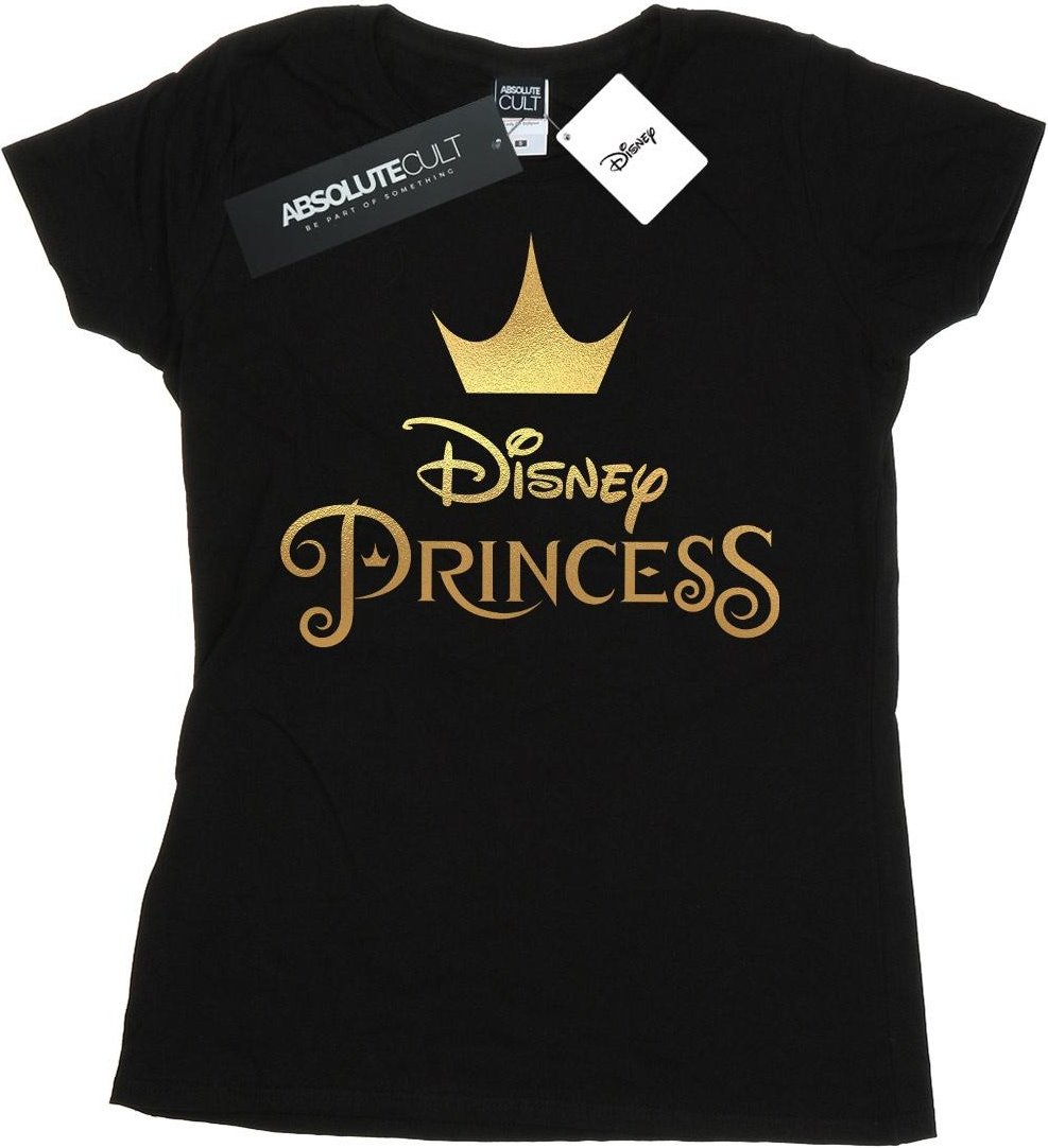 Disney - "Princess Crown Logo" T-Shirt für Damen (Schwarz)