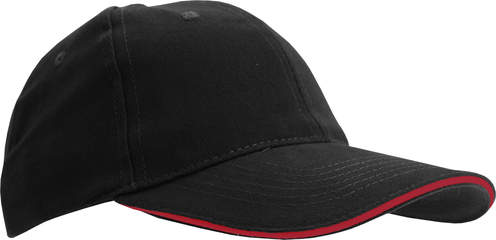 SOLS Unisex Buffalo Baseballkappe (Schwarz/Rot)
