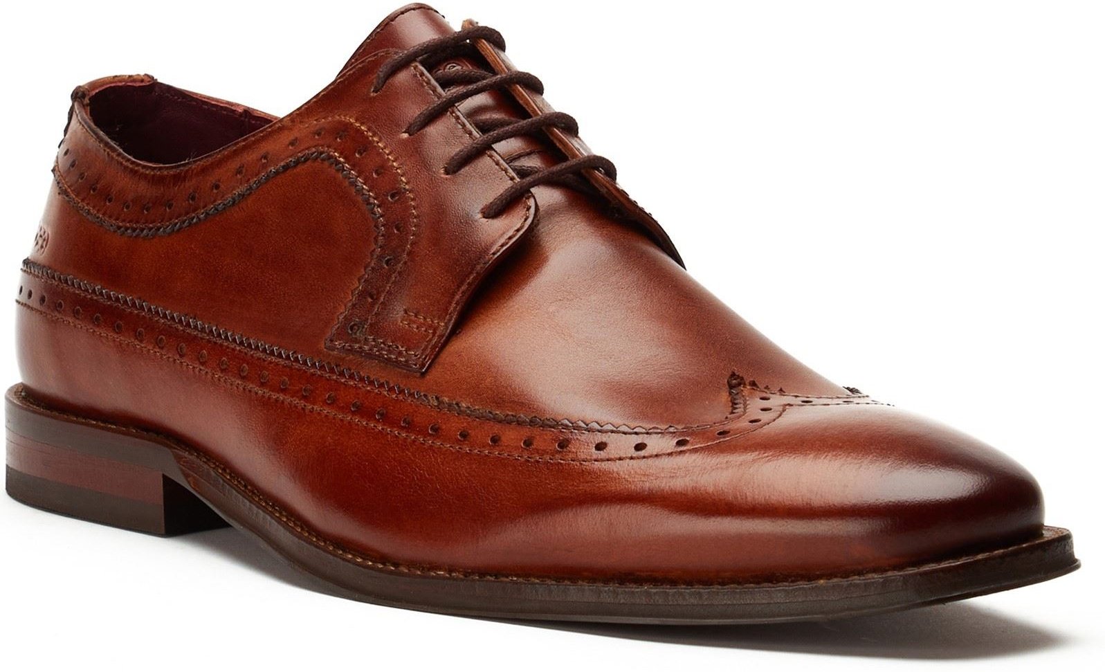 Base London Havisham Leder Herren Tan Derby Schuhe