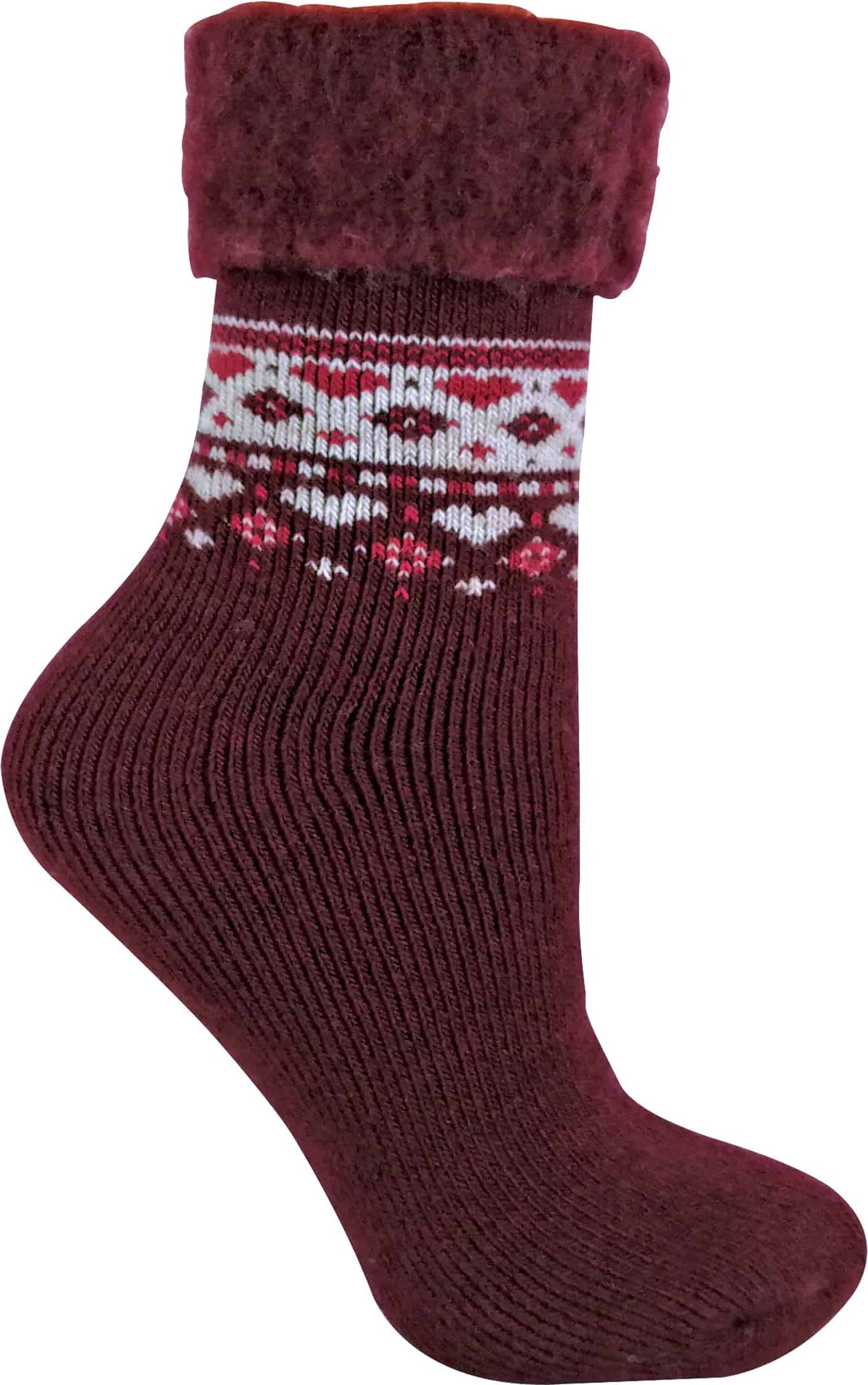 Sock Snob Damen Turn Over Top Warme Thermo-Winter-Nordic-Bettsocken