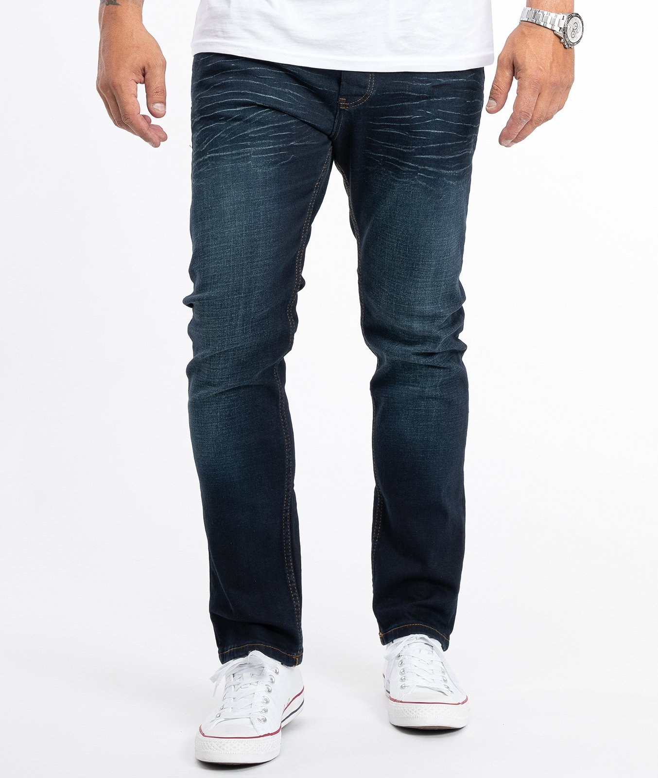 Thumbnail - Lorenzo Loren Jeans Straight Cut Dunkelblau