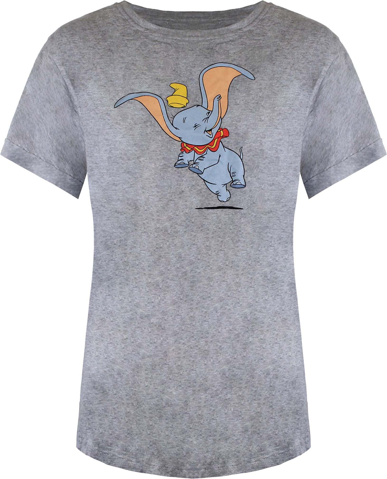 Disney Glücklicher Dumbo Damen grau T-Shirt
