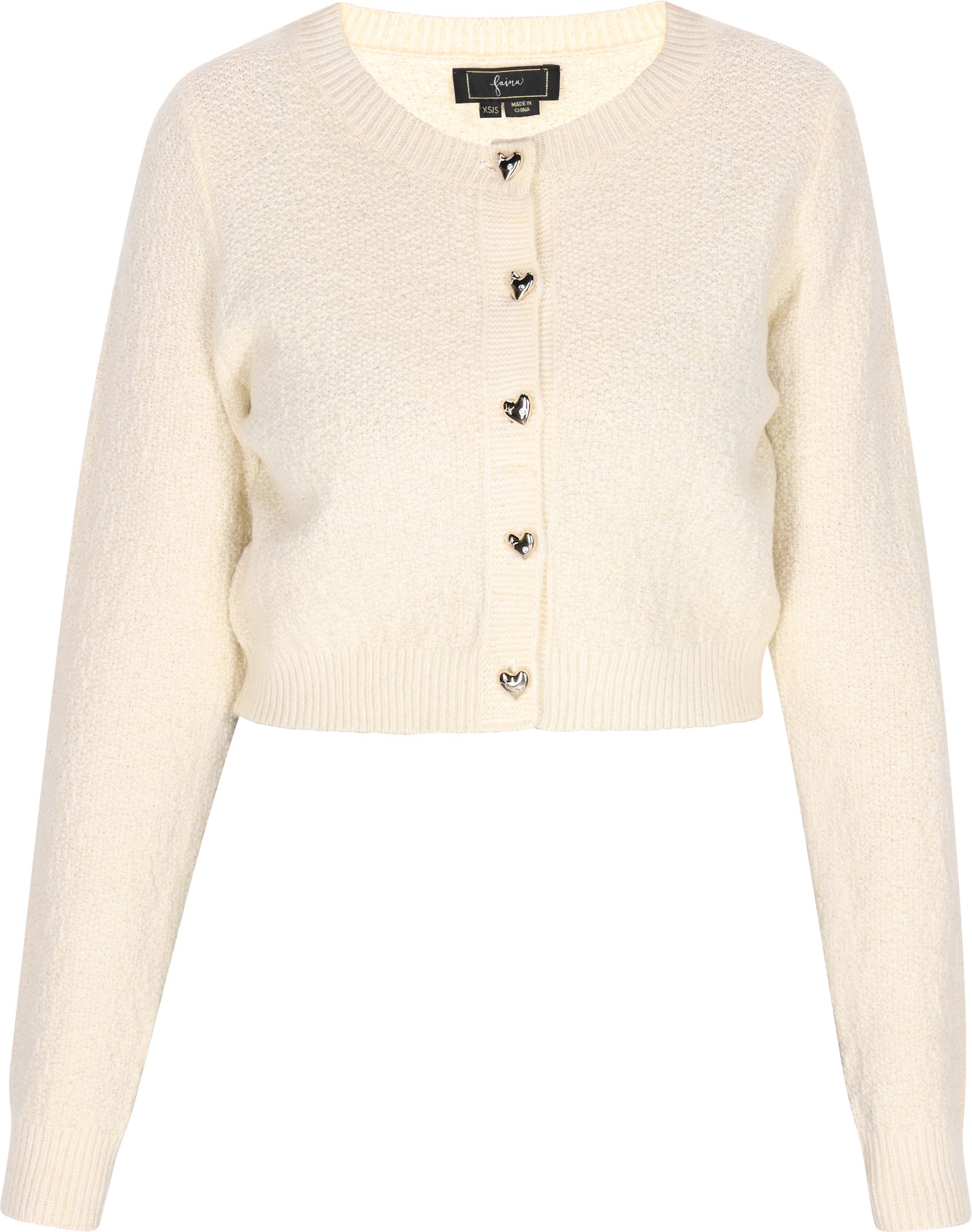 Faina Strickjacke Damen Wollweiß