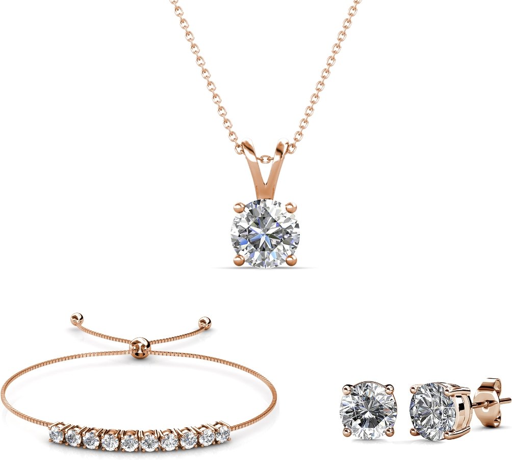 Crystal Mia Sets – Roségold und Kristall