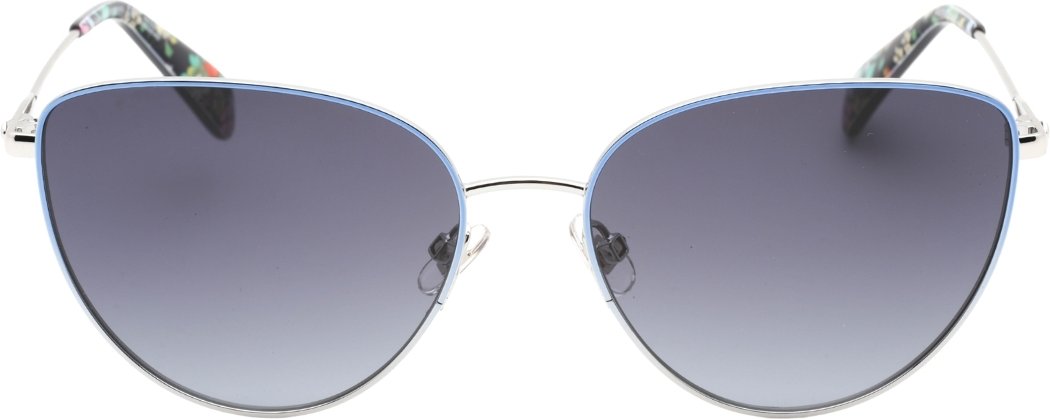 Thumbnail - Kate Spade Hailey/G/S Dunkelgraue SF-Linse, blaues Detail, silberne Sonnenbrille