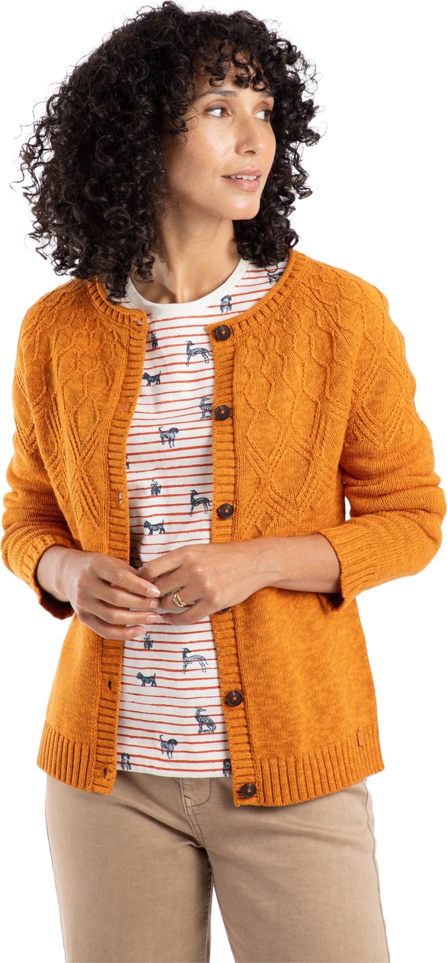 Weird Fish - "Caballo" Strickjacke für Damen (Nussbraun)