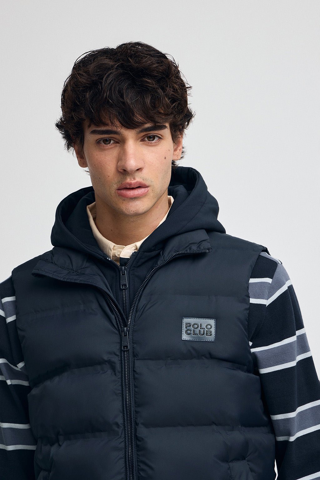 Steppweste marineblau mit Polo Club-Logo