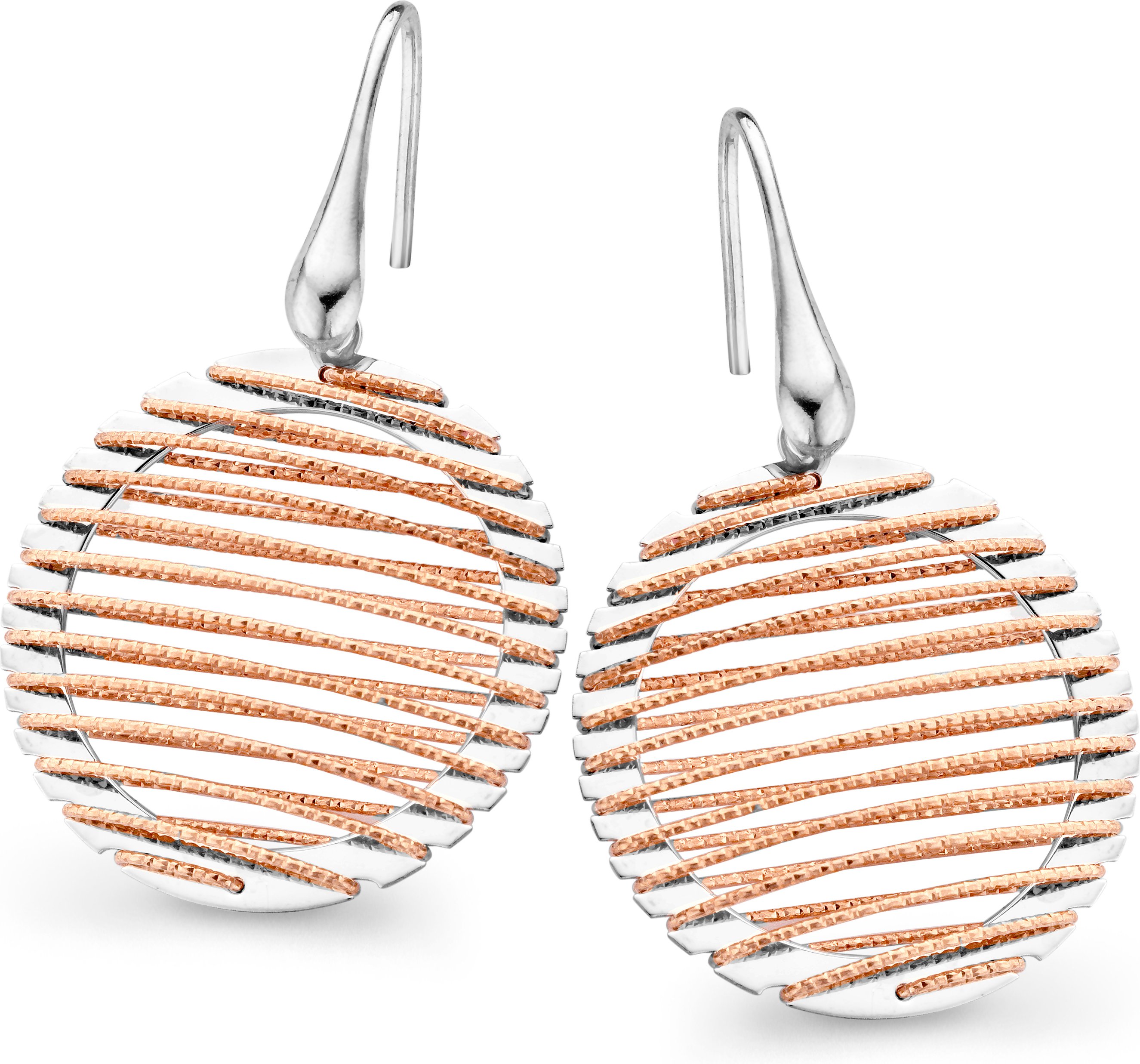 Orphelia 'Zelia' Damen 925 Sterling Silber Tropfohrringe - Silber/Rosé ZO-7180