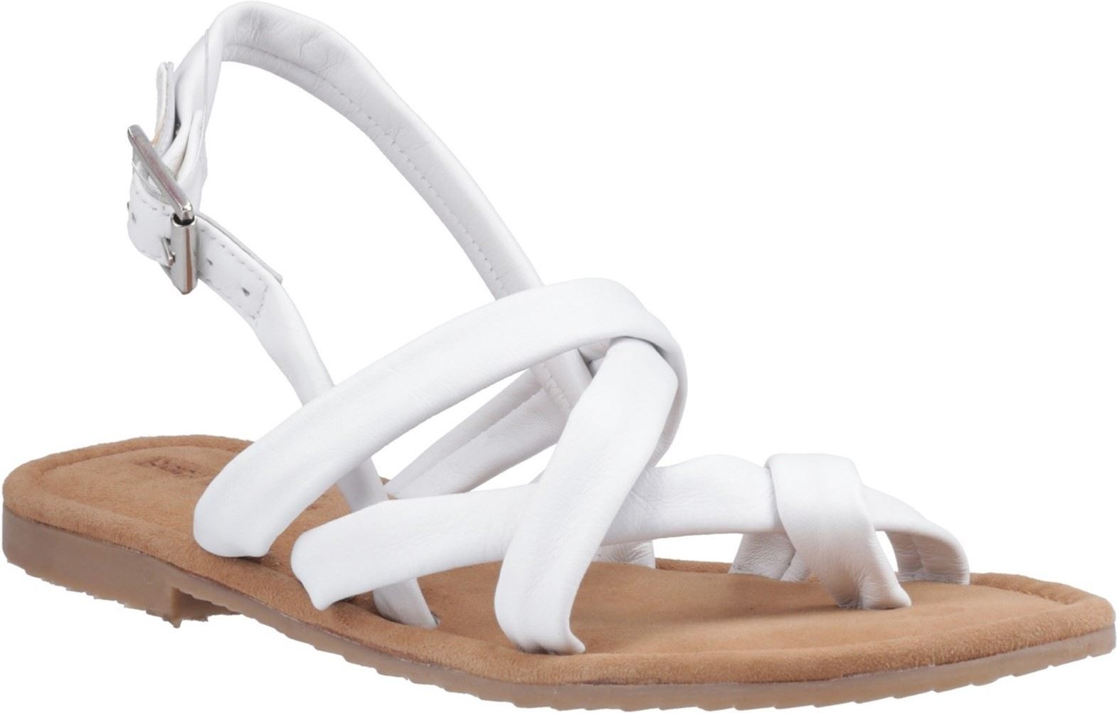 Hush Puppies Hope Leder Damen Weiße Sandalen