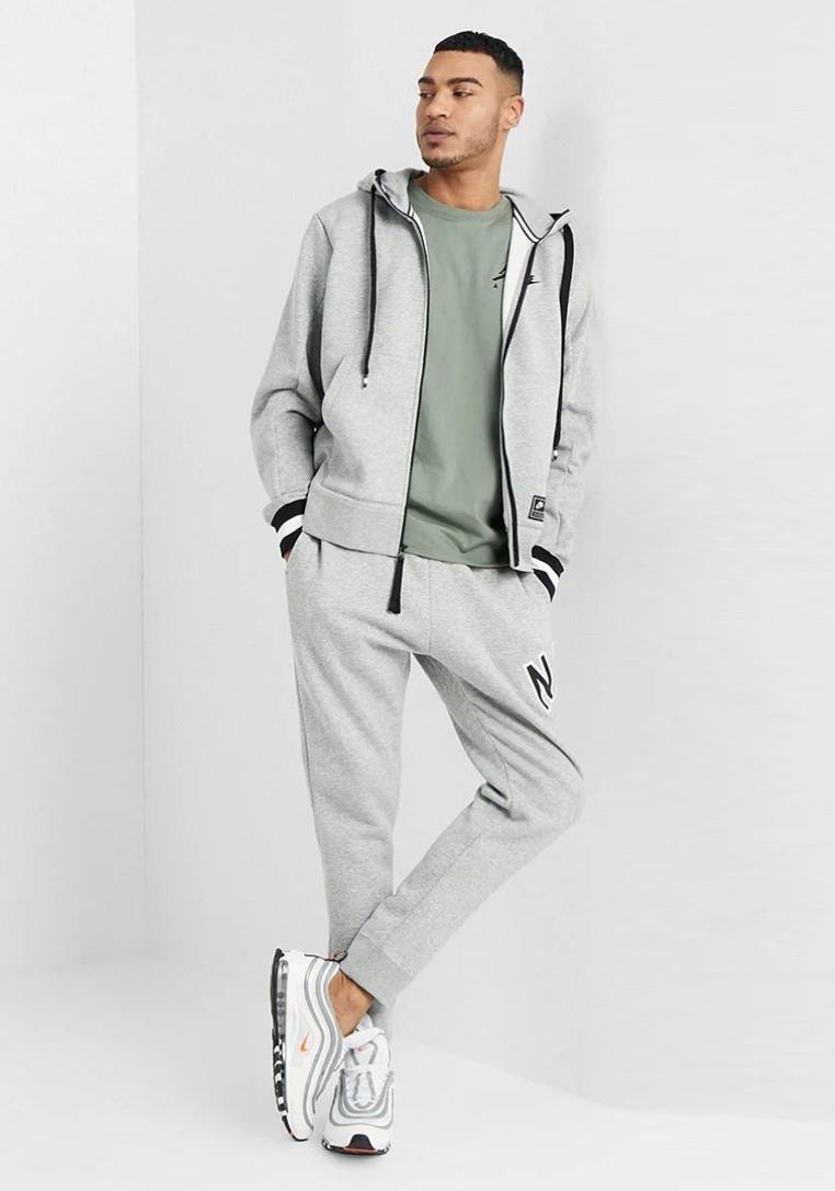 Thumbnail - Nike Air Herren Zip durch Trainingsanzug Set voll in grau