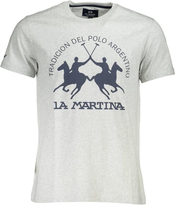 La Martina Grigio Baumwoll-Herren-T-Shirt