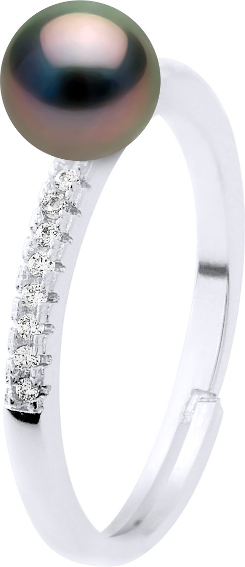 Ringschmuck - Echte Tahiti-Zuchtperle, rund 7-8 mm