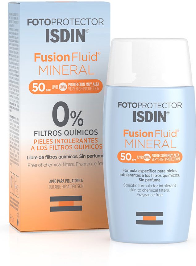 Fusion Fluid Mineral Photoprotector 0% Chemische Filter Spf50+ 50 ml