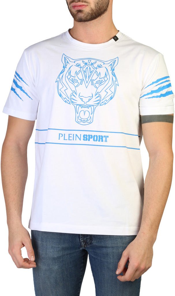 Thumbnail - Plein Sport Weißes Baumwolle Herren T-Shirt