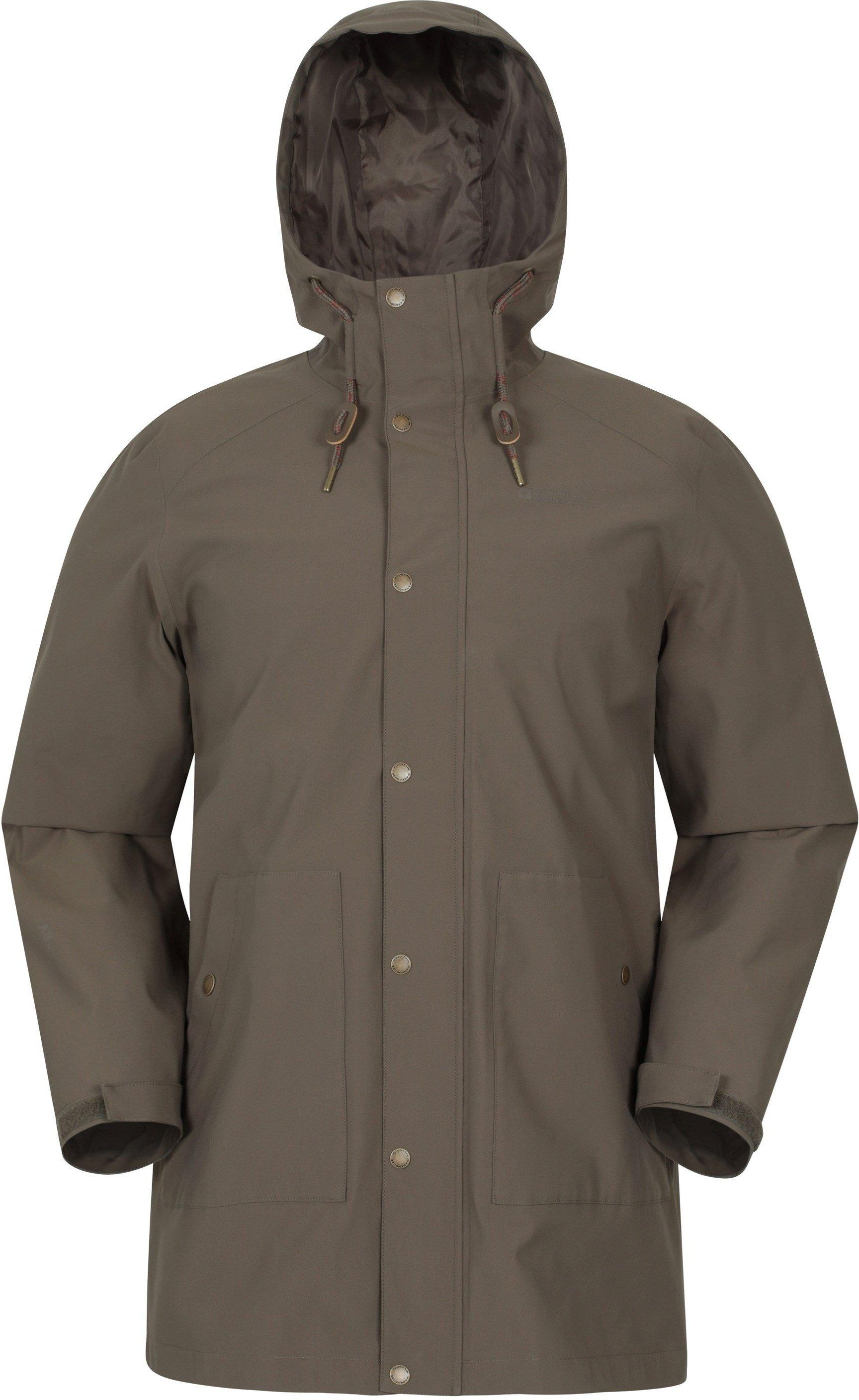 Mountain Warehouse - Jacke, wasserfest für Herren (Dunkelbeige)