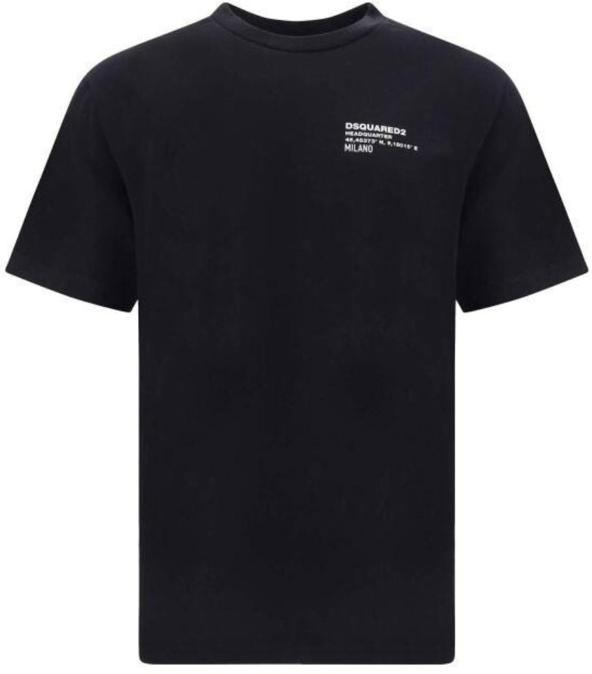 Dsquared2 Small Headquarters Logo Schwarzes T-shirt