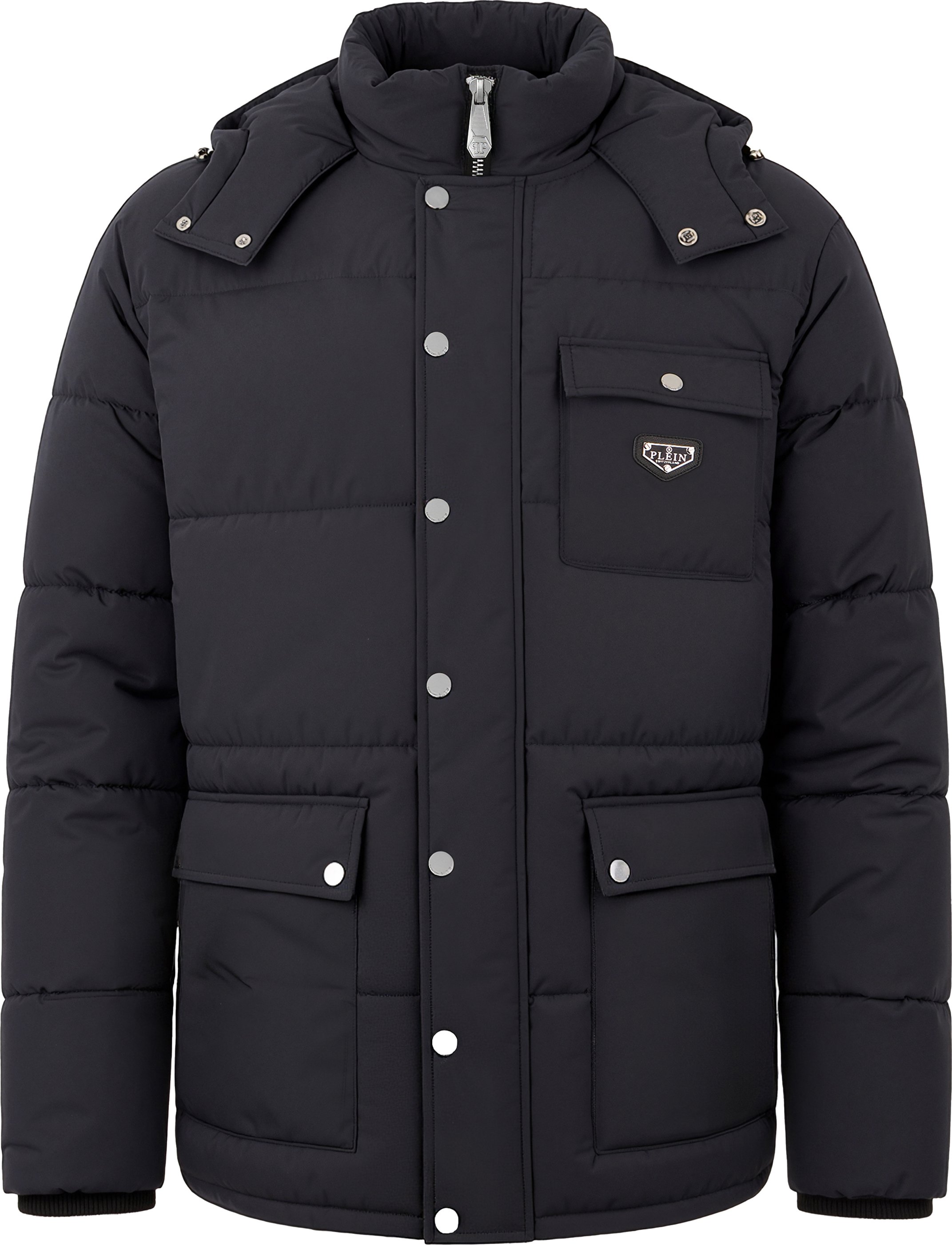 Nylon Puffer Jacket Gothic Plein